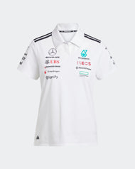 Mercedes AMG Petronas Polo Mujer Oficial 2025 - Negro/Blanco