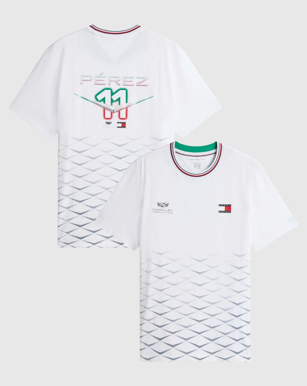 Cadillac F1 Playera "Checo" Pérez Oficial 2026 -México GP Blanco