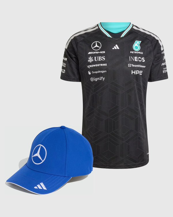 Mercedes AMG Petronas Combo Gorra/Playera Authentic A. Kimi Antonelli Oficial 2026