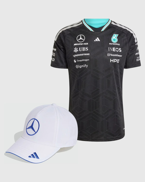 Mercedes AMG Petronas Combo Gorra/Playera Authentic A. Kimi Antonelli Oficial 2026