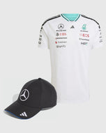 Mercedes AMG Petronas Combo Gorra/Playera Authentic A. Kimi Antonelli Oficial 2026