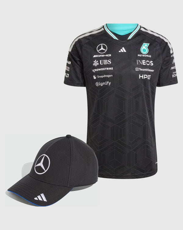 Mercedes AMG Petronas Combo Gorra/Playera Authentic A. Kimi Antonelli Oficial 2026