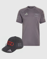 Audi F1 Team Combo Gorra/Playera Gabriel Bortoleto Oficial 2026
