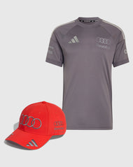 Audi F1 Team Combo Gorra/Playera Gabriel Bortoleto Oficial 2026