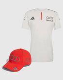 Audi F1 Team Combo Gorra/Polo Gabriel Bortoleto Oficial 2026