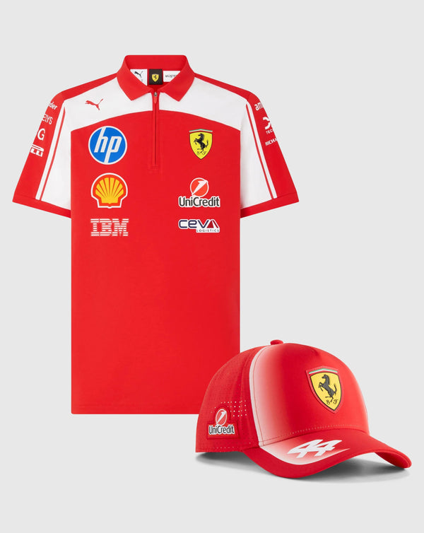 Ferrari Combo Gorra/Polo Lewis Hamilton Oficial 2026