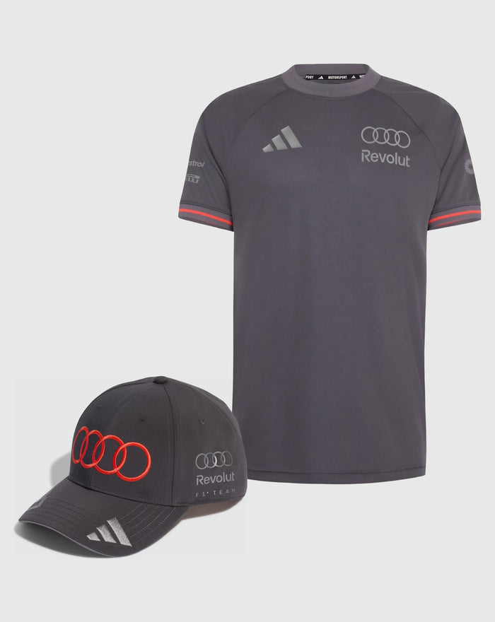 Audi F1 Team Combo Gorra/Playera Authentic Nico Hülkenberg Oficial 2026