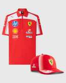 Ferrari Combo Gorra/Polo Pro Charles Leclerc Oficial 2026