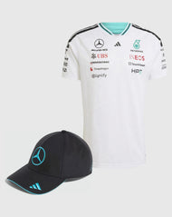 Mercedes AMG Petronas Combo Gorra/Playera Authentic George Russell Oficial 2026