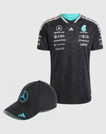 Mercedes AMG Petronas Combo Gorra/Playera Authentic George Russell Oficial 2026