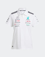 Mercedes AMG Petronas Polo Mujer Oficial 2025 - Negro/Blanco
