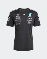 Mercedes AMG Petronas Playera Mujer Oficial 2025 - Negro/Blanco