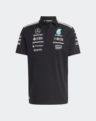 Mercedes AMG Petronas Polo Oficial 2025 - Negro/Blanco