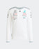 Mercedes AMG Petronas Playera Manga Larga Authentic Oficial 2025 - Blanco