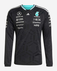 Mercedes AMG Petronas Playera Manga Larga Authentic Oficial 2026 - Negro
