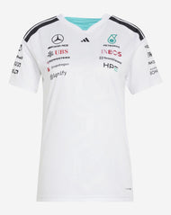 Mercedes AMG Petronas Playera Mujer Oficial 2026 - Blanco