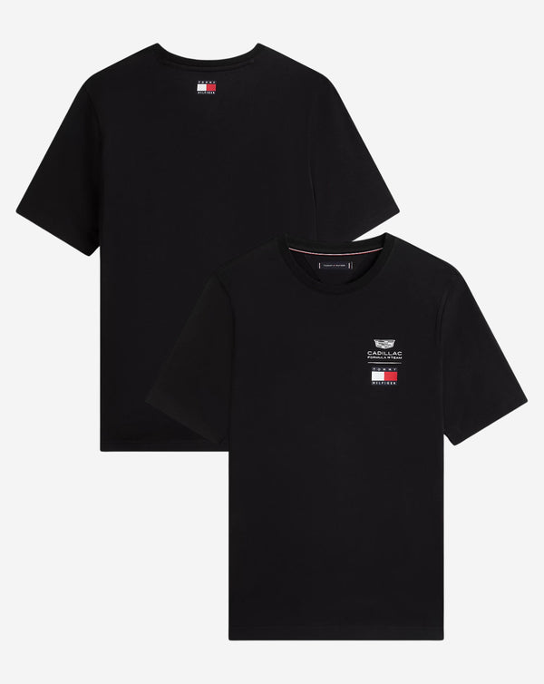 Cadillac F1 T-Shirt TH Official Logos 2026 - Black