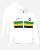 Ayrton Senna Chamarra Retro - Blanco