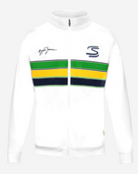 Ayrton Senna Chamarra Retro - Blanco